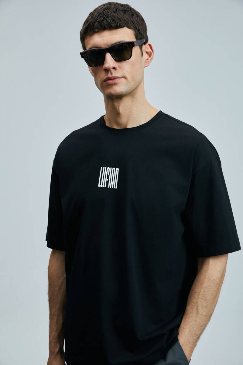 Helıx Modern Grafik T- Shirt Siyah - 3