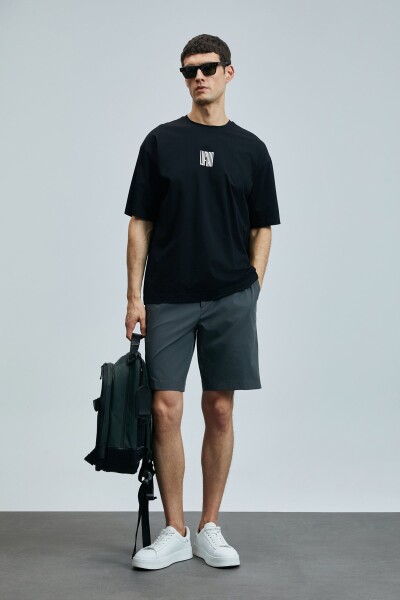 Helıx Modern Grafik T- Shirt Siyah - 4