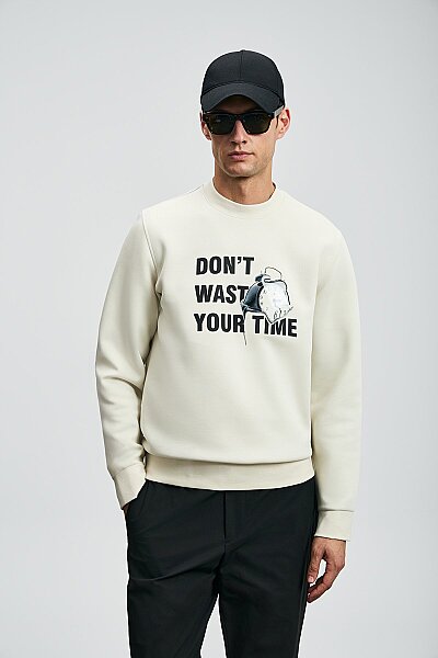 Henry Erkek Sweatshirt Kırık Beyaz - 3