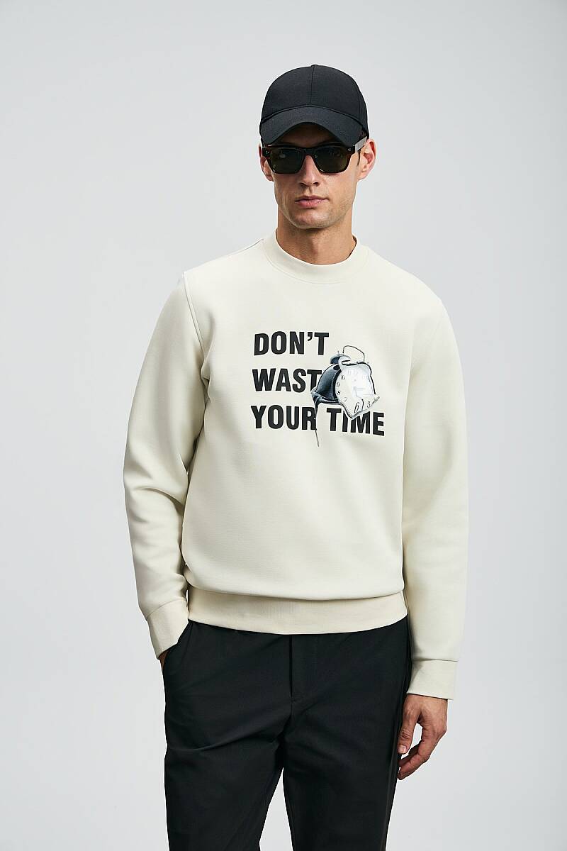 Henry Erkek Sweatshirt Kırık Beyaz - 3