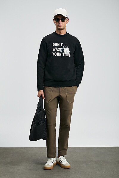 Henry Erkek Sweatshirt Siyah 