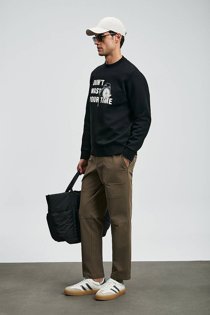 Henry Erkek Sweatshirt Siyah - 2