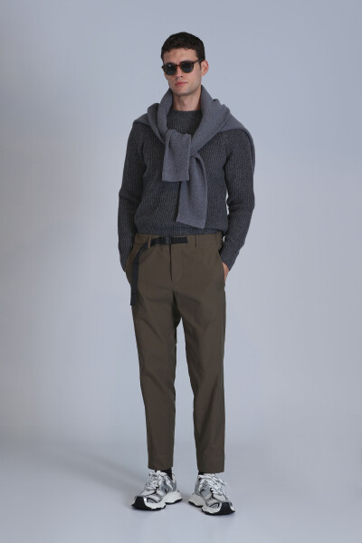 Hidden Spor Erkek Chino Pantolon Slim Fit Yeşil - LUFIAN (1)