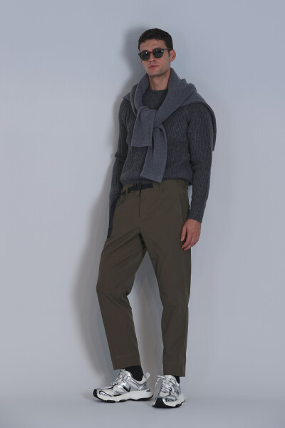 Hidden Spor Erkek Chino Pantolon Slim Fit Yeşil - 4