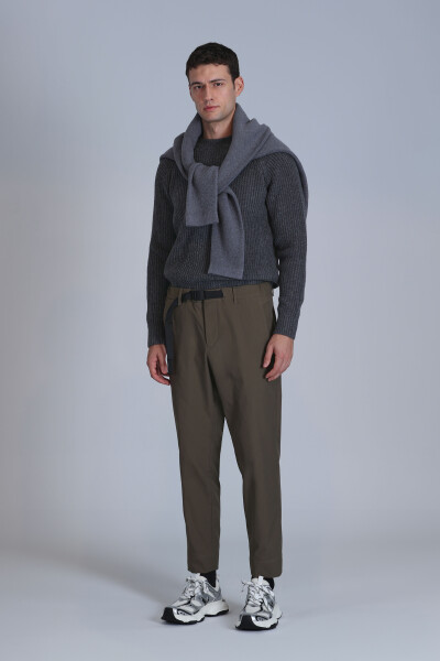 Hidden Spor Erkek Chino Pantolon Slim Fit Yeşil - 5