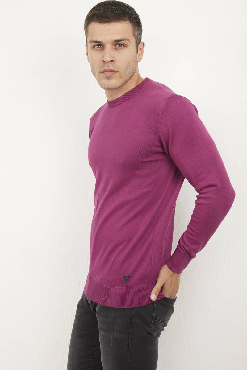 Hogan Bisiklet Yaka Erkek Kazak Pembe - 3