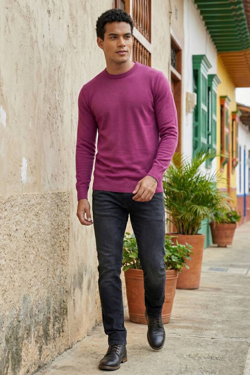 Hogan Crew Neck Men's Sweater Pink - 3