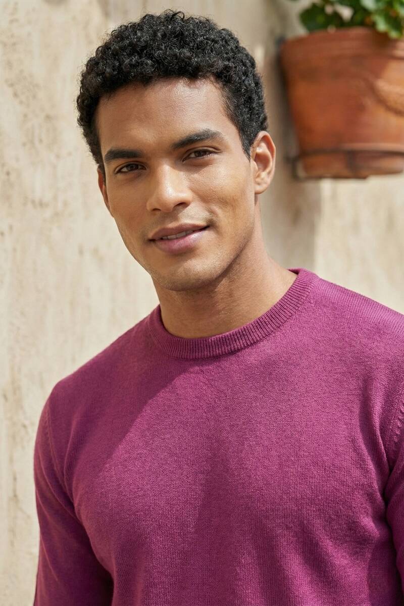 Hogan Crew Neck Men's Sweater Pink - 4