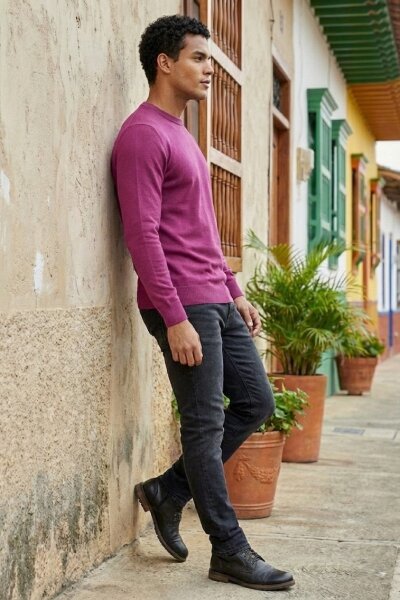 Hogan Crew Neck Men's Sweater Pink - 6