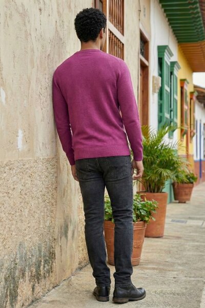 Hogan Crew Neck Men's Sweater Pink - 7