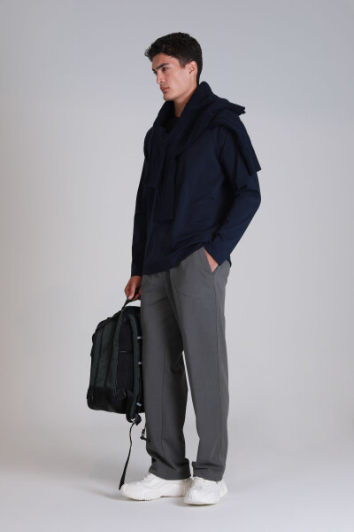 Holly Erkek Uzun Kol Tişört Lacivert - 4