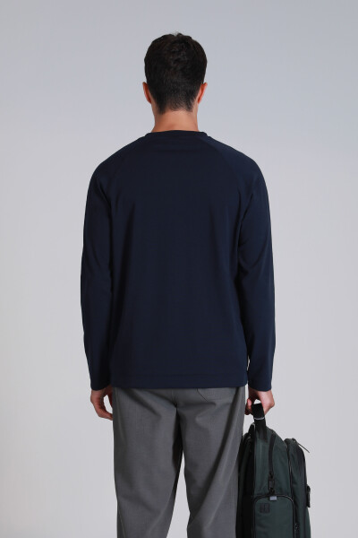 Holly Erkek Uzun Kol Tişört Lacivert - 6