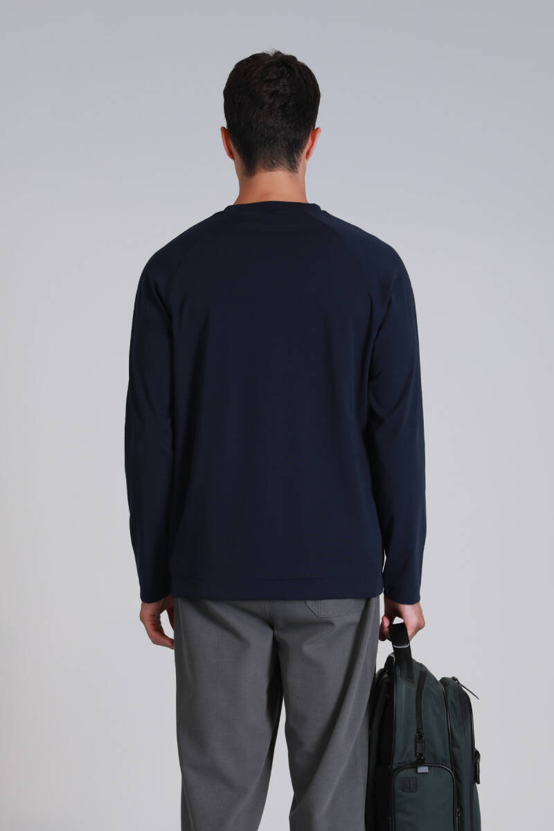 Holly Erkek Uzun Kol Tişört Lacivert - 6