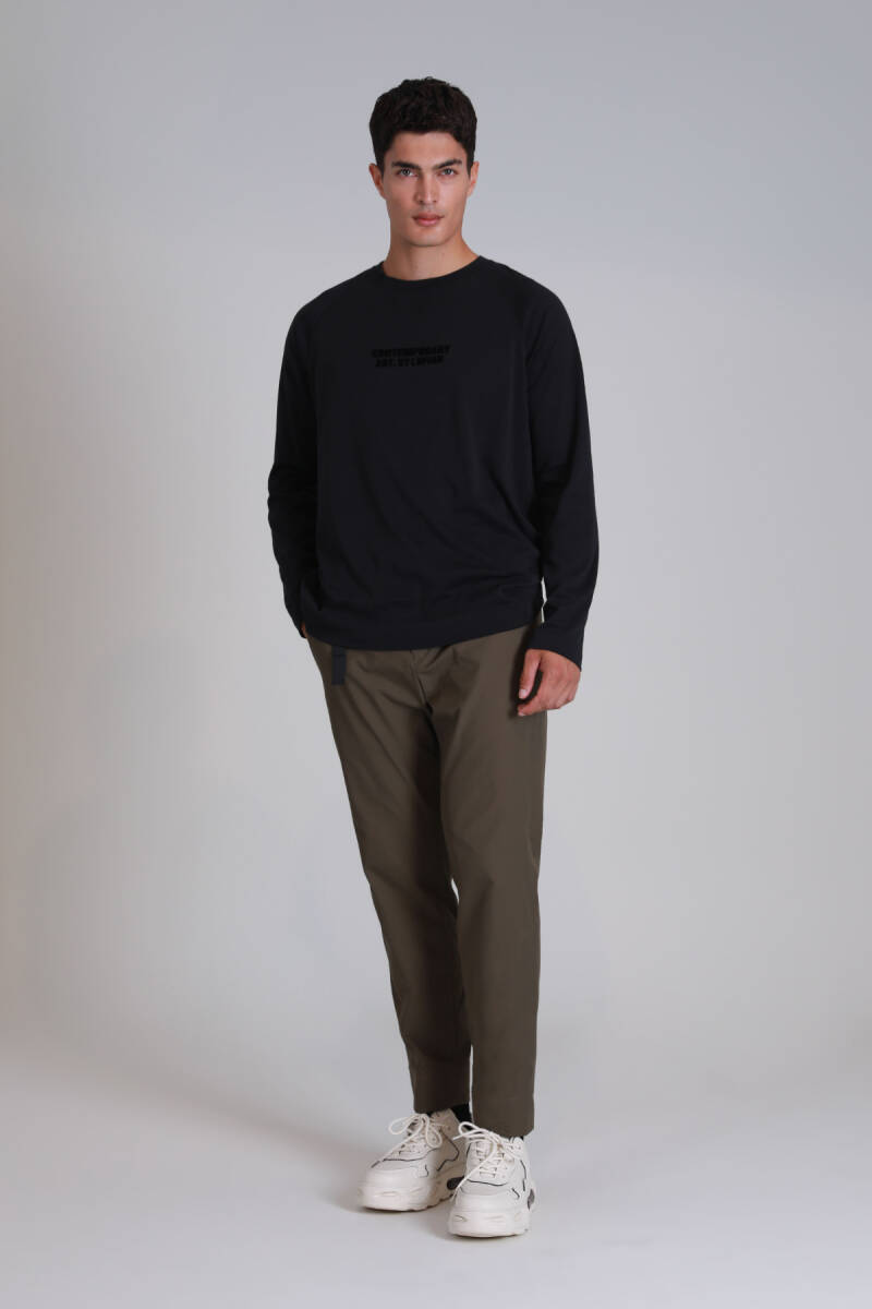 Holly Erkek Uzun Kol Tişört Siyah - 2