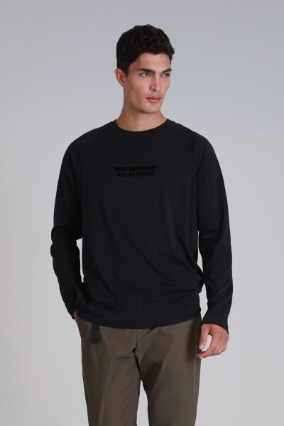 Holly Erkek Uzun Kol Tişört Siyah - 3