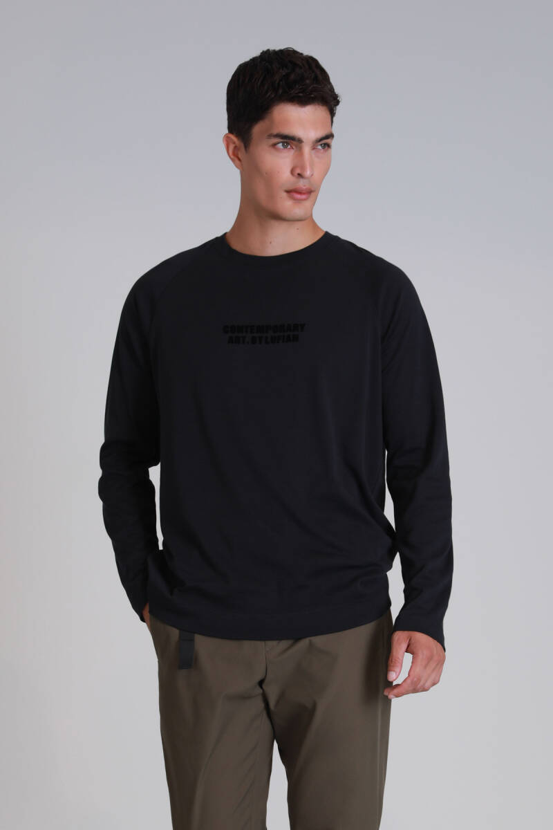 Holly Erkek Uzun Kol Tişört Siyah - 3