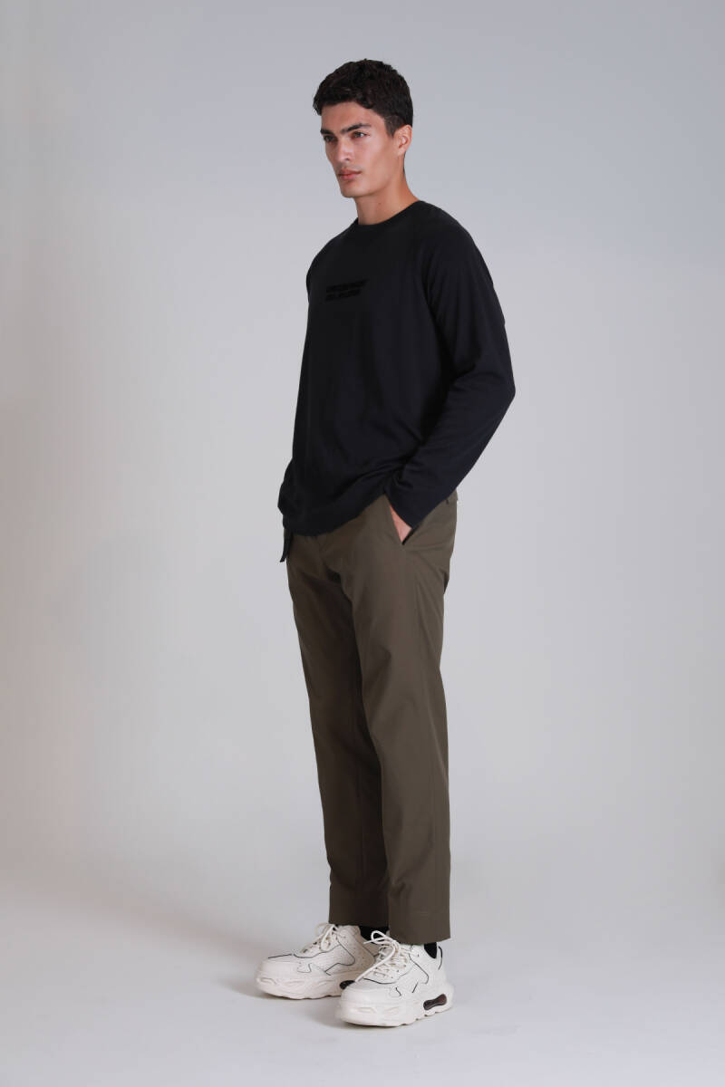 Holly Erkek Uzun Kol Tişört Siyah - 4