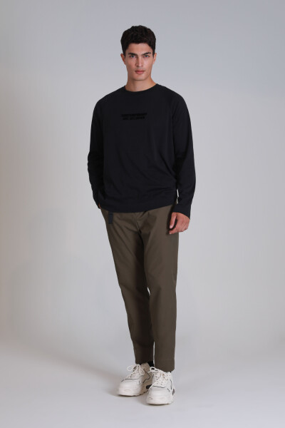 Holly Men's Long Sleeve T-Shirt Black - LUFIAN (1)