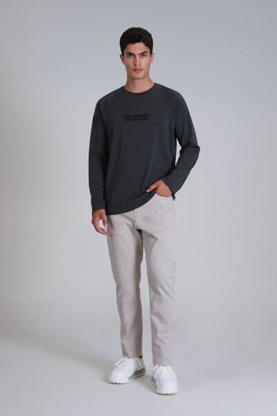 Holly Men's Long Sleeve T-Shirt Khaki - LUFIAN (1)