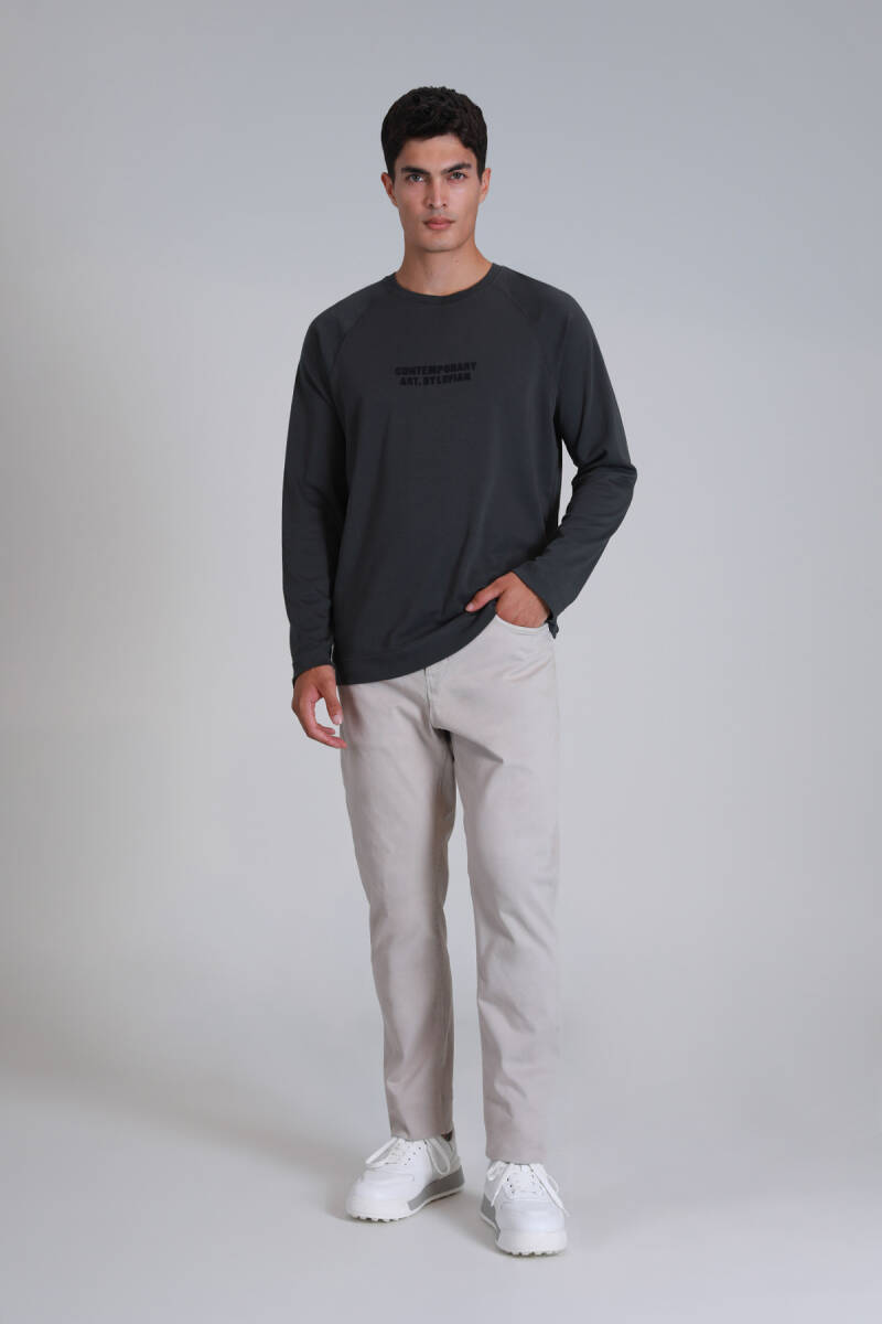 Holly Men's Long Sleeve T-Shirt Khaki - 2