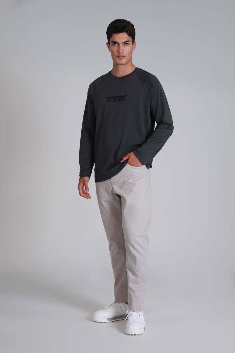 Holly Men's Long Sleeve T-Shirt Khaki - 4