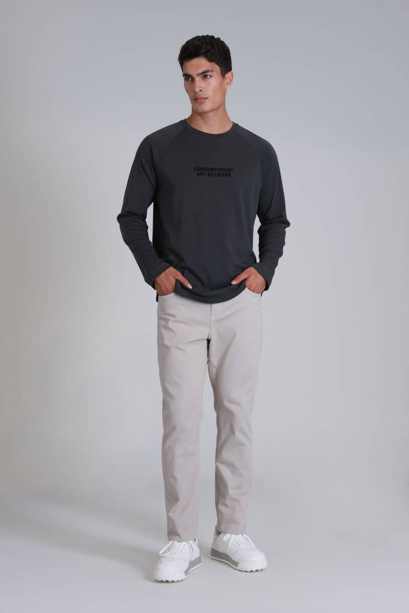 Holly Men's Long Sleeve T-Shirt Khaki - 5