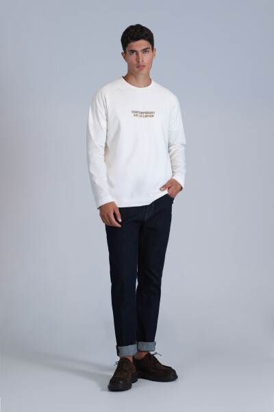 Holly Men's Long Sleeve T-Shirt Off White - LUFIAN (1)