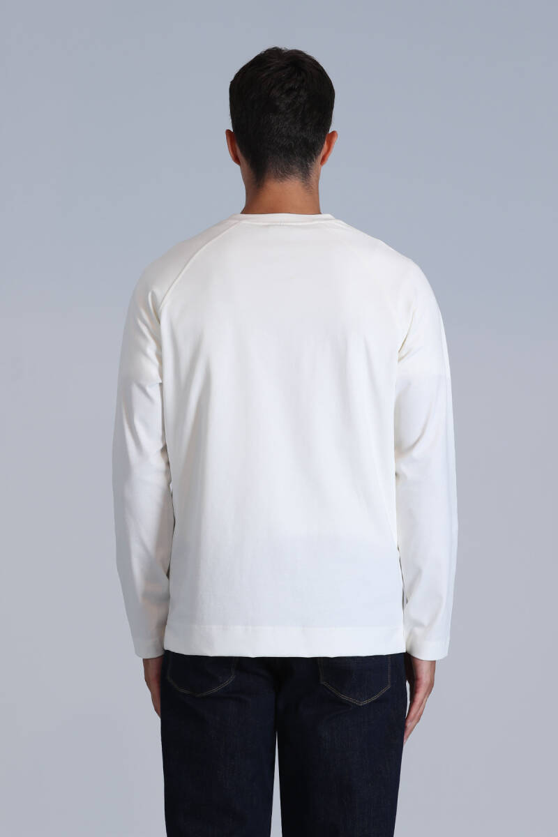 Holly Men's Long Sleeve T-Shirt Off White - 6