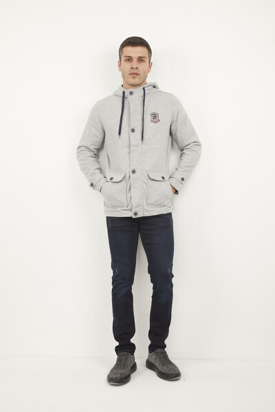 VOLTAJ - Hooded Coat of Arms Gray