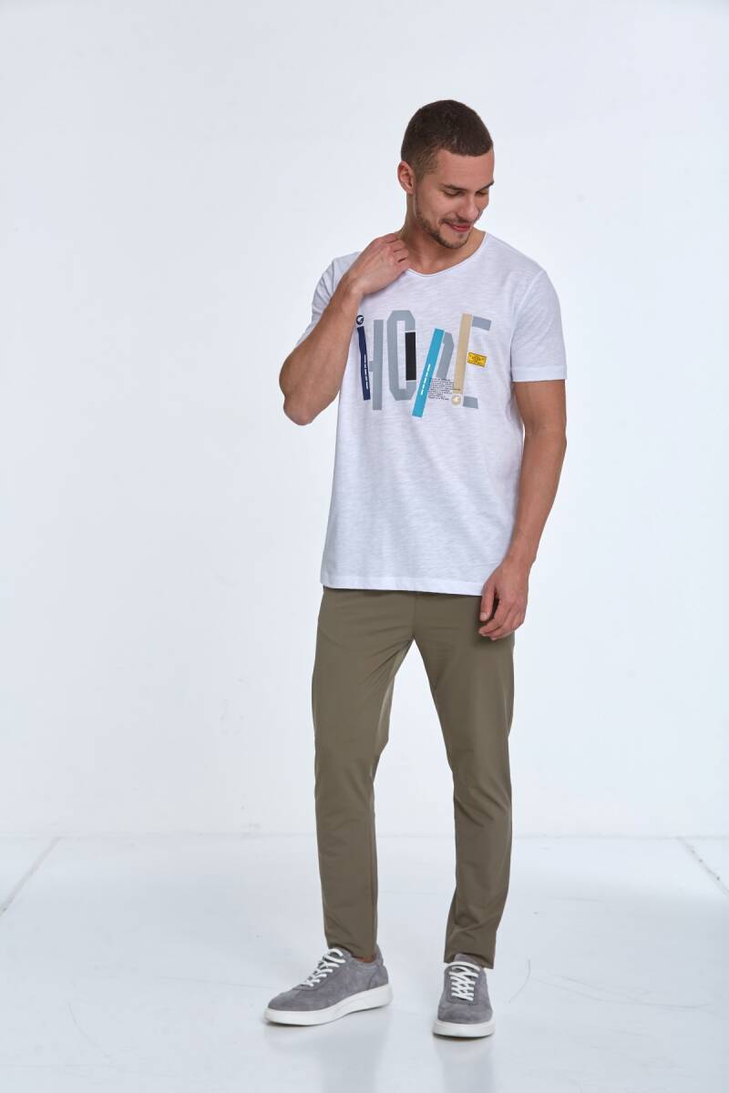Hope Printed Men's T-Shirt White - 3