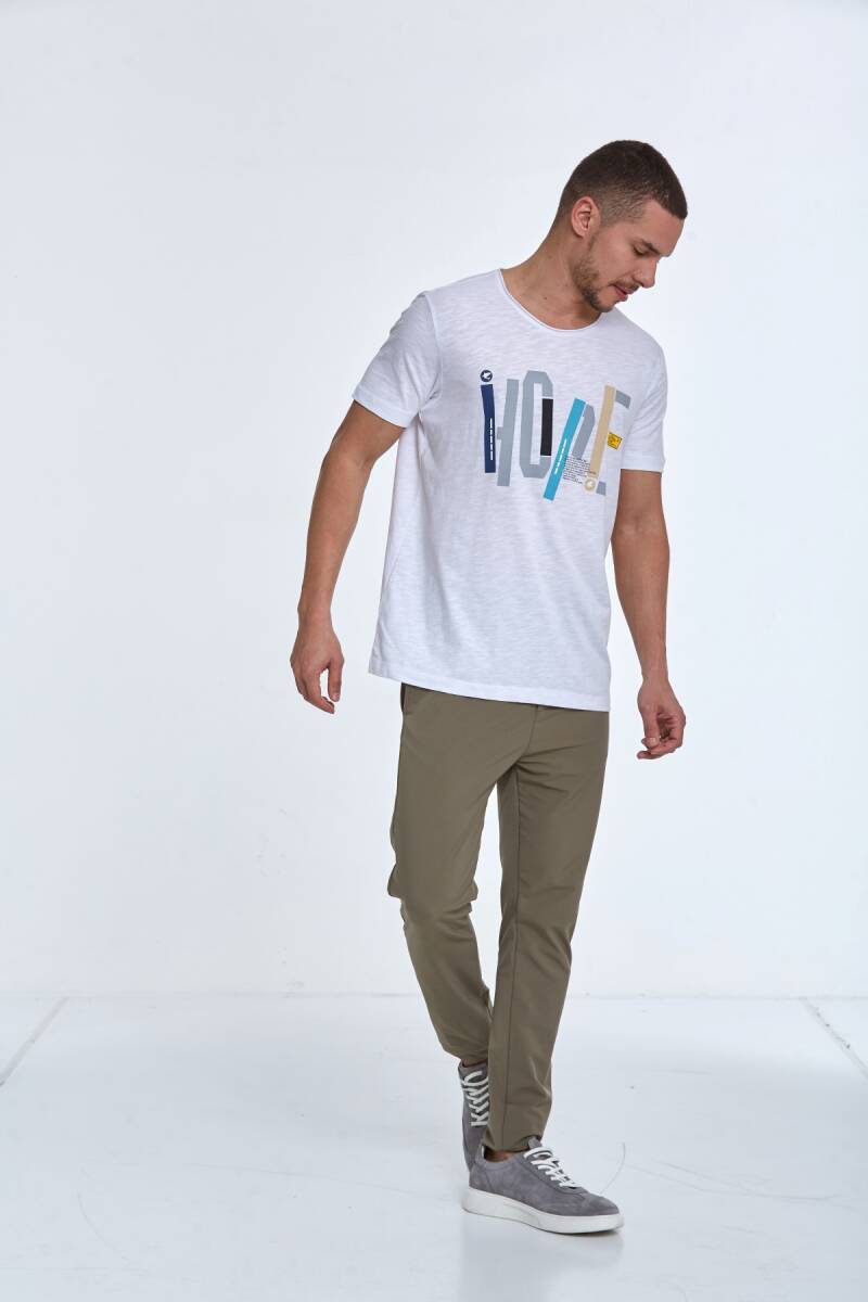 Hope Printed Men's T-Shirt White - 4
