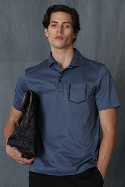 Hope Smart Men's Polo T-Shirt Dark Blue - 1