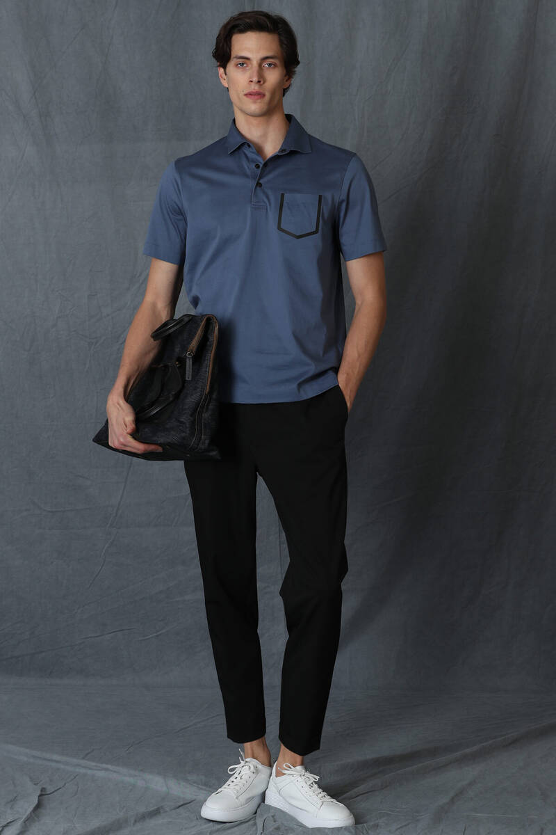 Hope Smart Men's Polo T-Shirt Dark Blue - 2