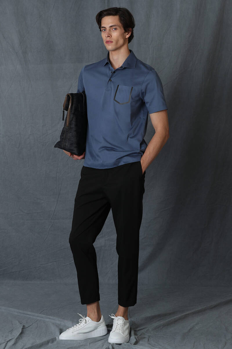 Hope Smart Men's Polo T-Shirt Dark Blue - 4