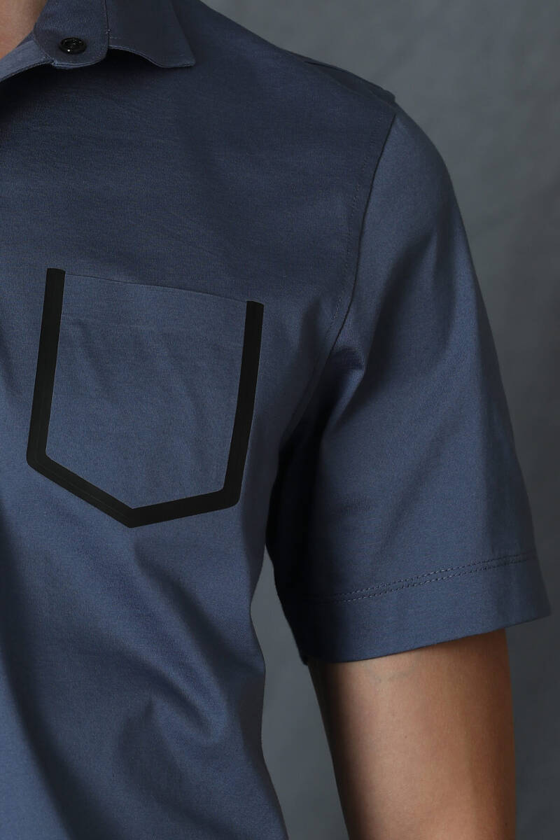 Hope Smart Men's Polo T-Shirt Dark Blue - 5