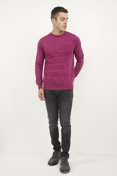 Hugo Crew Neck Men's Knitwear Sweater Pink - 1