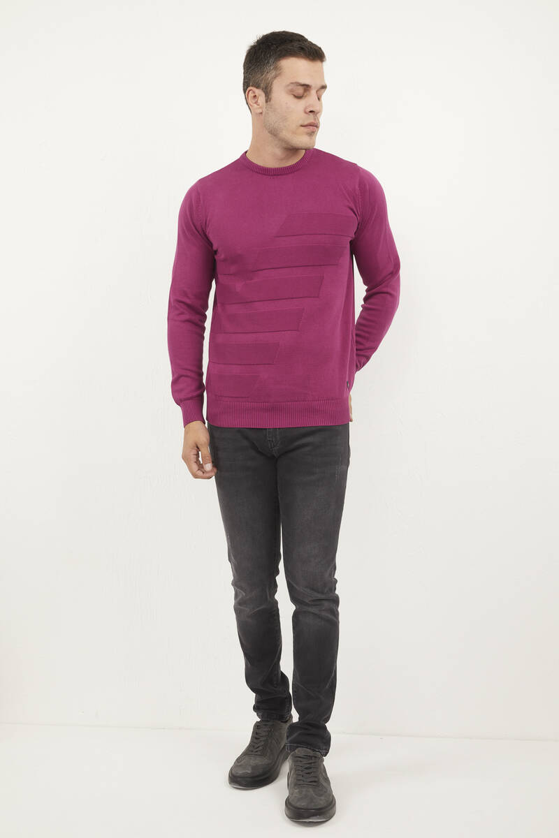 Hugo Crew Neck Men's Knitwear Sweater Pink - 1