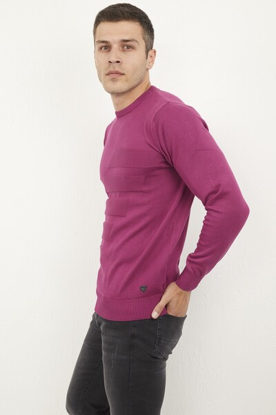 Hugo Crew Neck Men's Knitwear Sweater Pink - 3