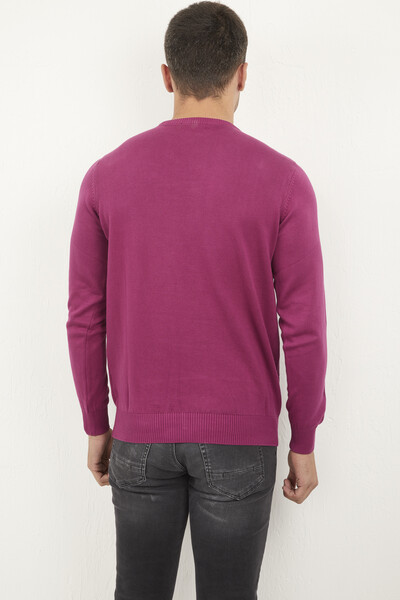 Hugo Crew Neck Men's Knitwear Sweater Pink - 4