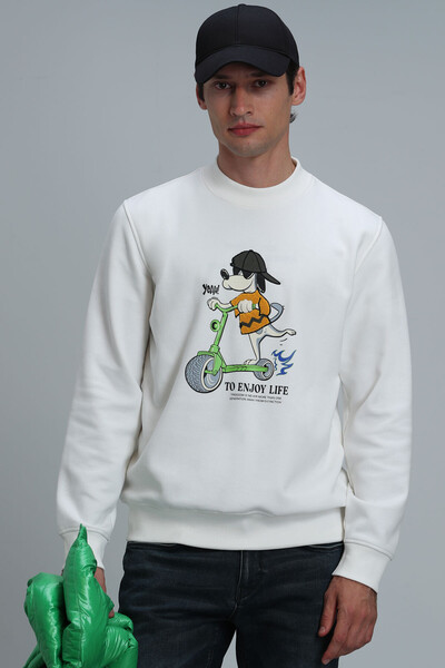 Igor Erkek Sweatshirt Kırık Beyaz - 1