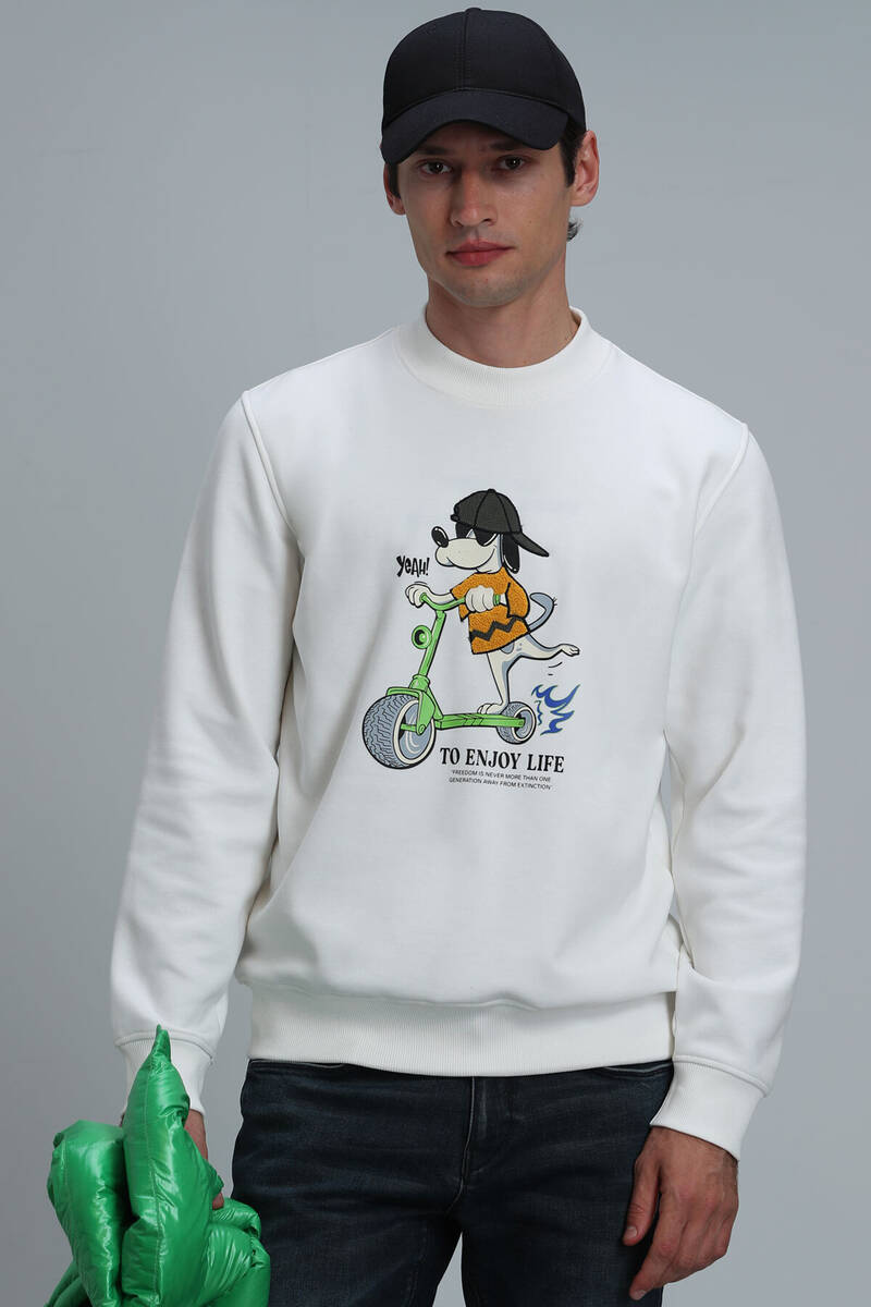 Igor Erkek Sweatshirt Kırık Beyaz - 1