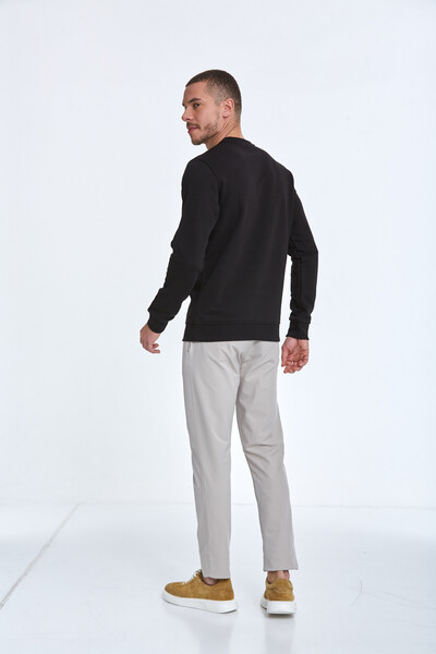 Ivy Crew Neck Men's Sweatshirt Black - 7