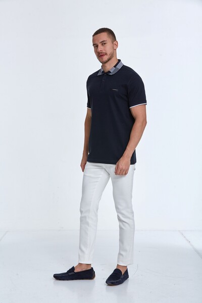 James Polo Men's T-Shirt Navy Blue - 2