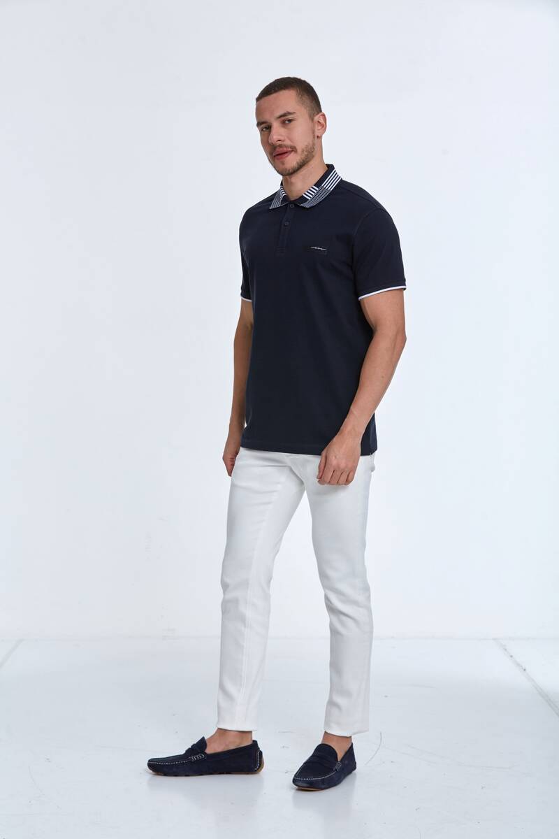 James Polo Men's T-Shirt Navy Blue - 2