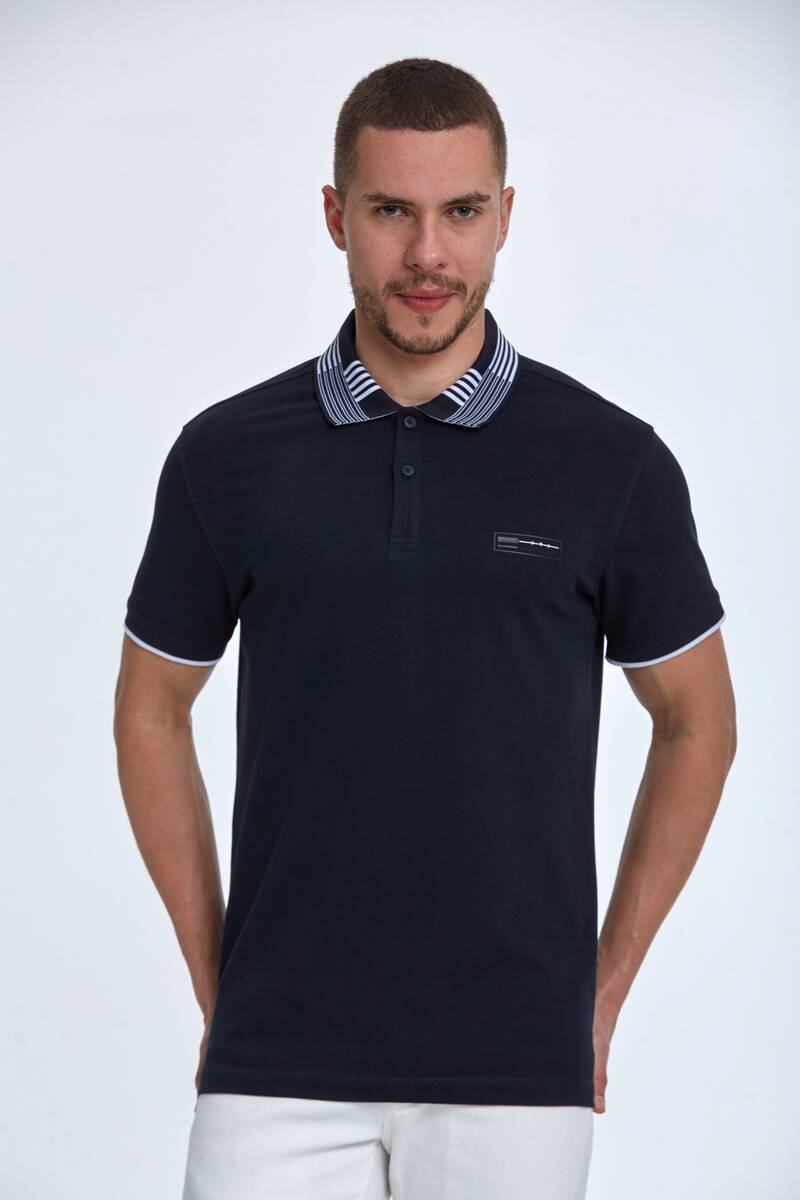James Polo Men's T-Shirt Navy Blue - 1