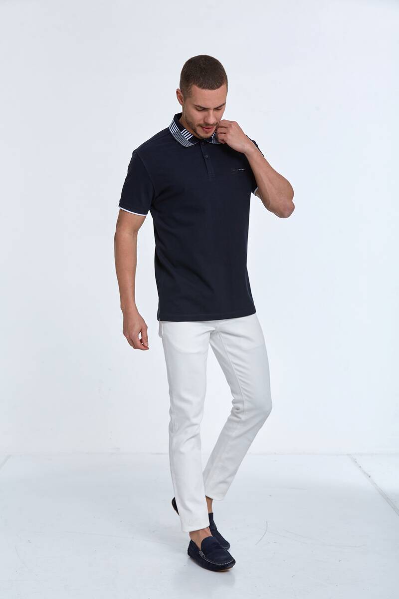 James Polo Men's T-Shirt Navy Blue - 3