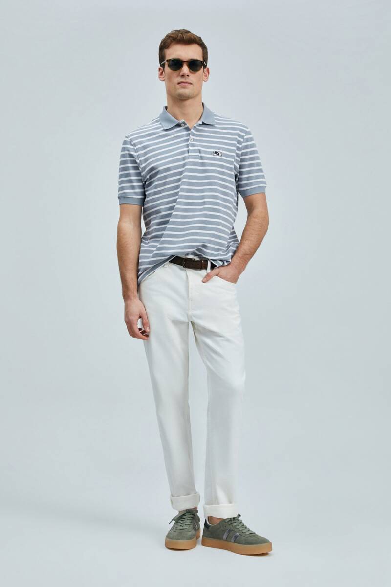 Jon Smart Erkek Polo Tişört Gri - 2