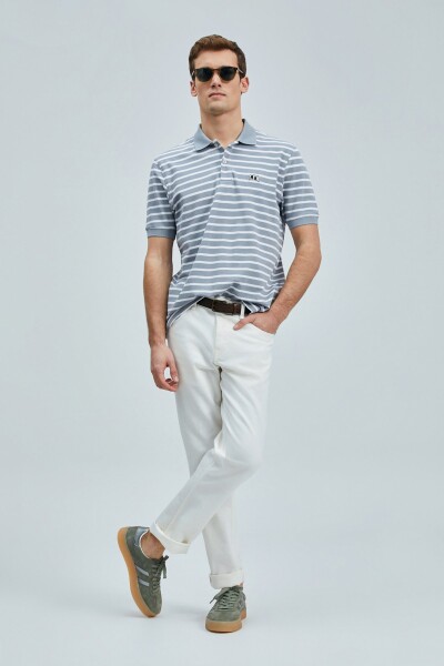 Jon Smart Erkek Polo Tişört Gri - 3