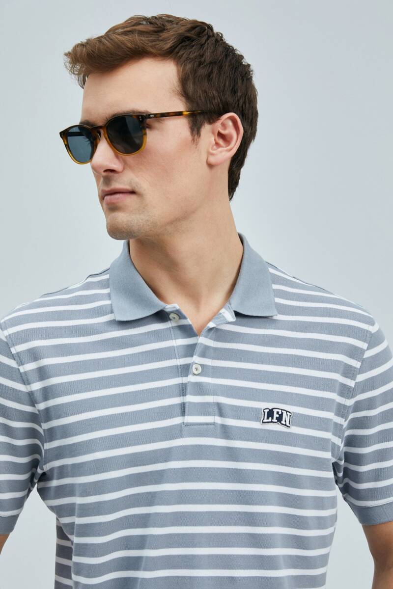 Jon Smart Erkek Polo Tişört Gri - 4