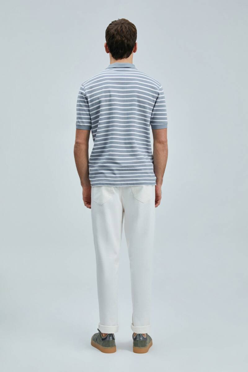 Jon Smart Erkek Polo Tişört Gri - 6